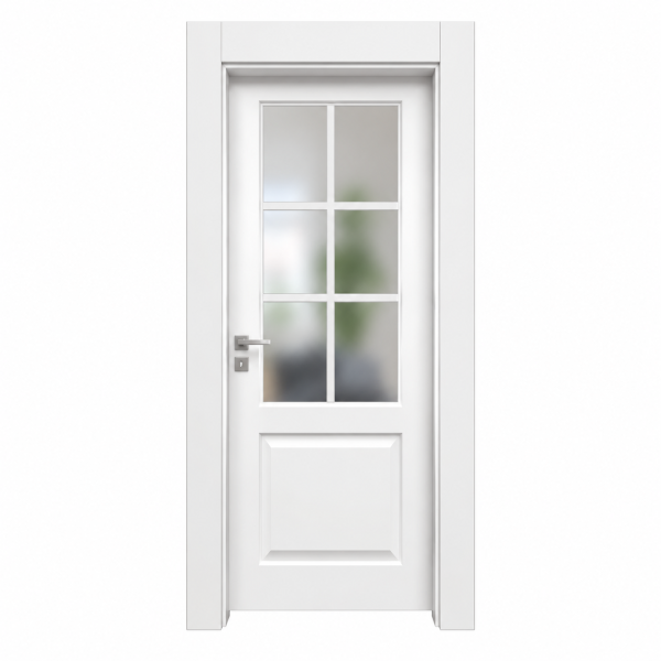 BY-4033A  Porte intérieure laqué  Vitrée